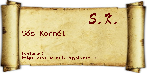 Sós Kornél névjegykártya